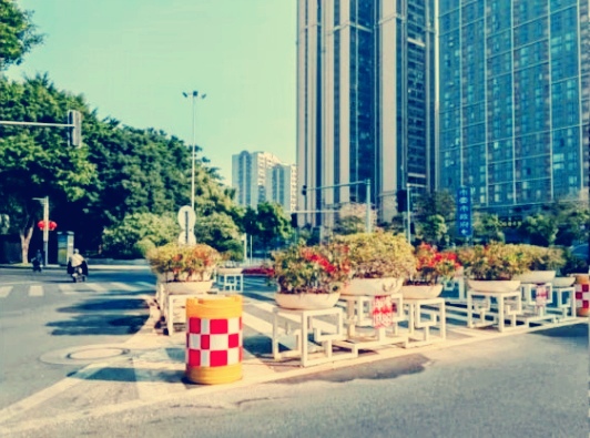 市政府周邊片區(qū)渠化島提升（整改前）
